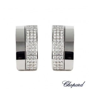 Chopard White Gold Diamond Pave Earrings 84/3949-1001